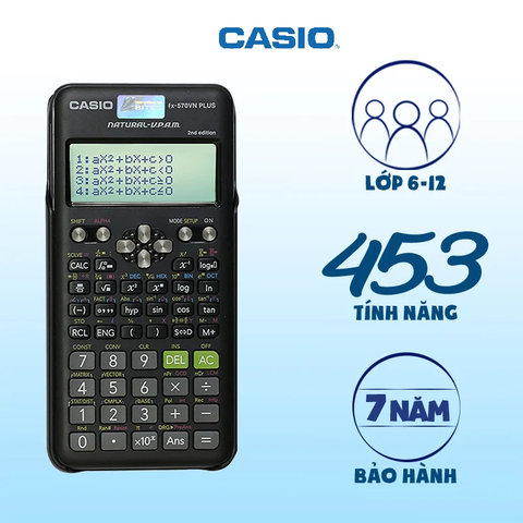 [CHÍNH HÃNG DO BITEX PP] Máy tính Casio FX-570VN PLUS NEW - Tặng 05 bút bi