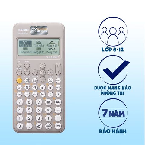 [CHÍNH HÃNG DO BITEX PP] Máy tính CASIO FX-880BTG màu xám - Tặng 10 bút bi hoặc 1 file 20 lá