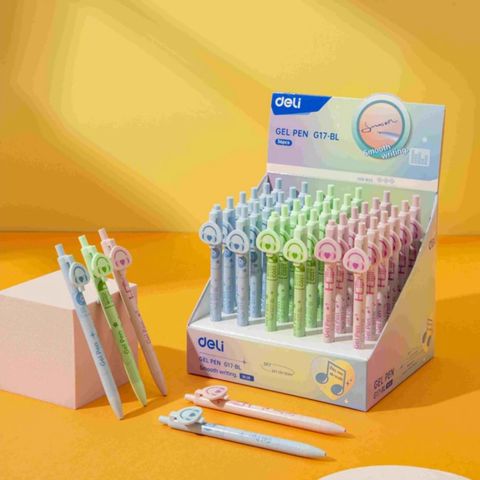 [MUA 10 TẶNG BÚT CHÌ] Bút gel Deli G17-BL ngòi 0.5mm - Mực xanh vỏ nhiều màu