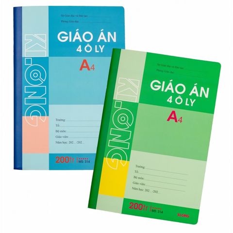 Sổ giáo án 4 ôly 200 trang Klong 314 (T4)