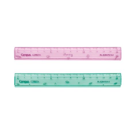 Thước kẻ Campus Pastel Color 15cm RL-EZM-PS15 - nhỏ gọn, 1 chạm lấy liền