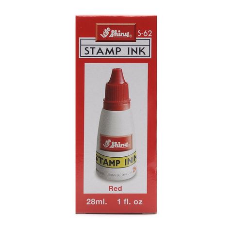 Mực dấu Shiny S-62 màu đỏ 28ml