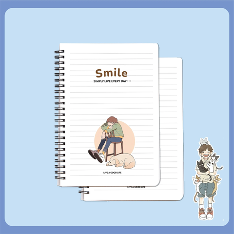 Sổ lò xo B5 Hải Tiến SMILE 200 trang 6775 - Giấy định lượng 80gsm, kích thước 175 x 250mm