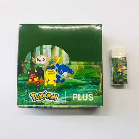 Tẩy chì Plus Chính Hãng viên nhỏ Pokemon, Pikachu màu xanh