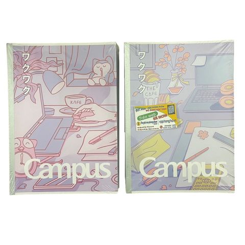 [MẪU MỚI 2023] Vở Campus STUDY WITH ME 2 120 trang dòng kẻ ngang - Mua 10 quyển tặng bút nhớ dòng