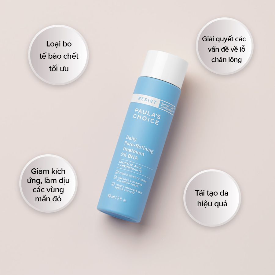 Tẩy tế bào chết hoá học ngăn ngừa lão hoá - Paula's Choice RESIST Daily Pore-Refining Treatment With 2% BHA