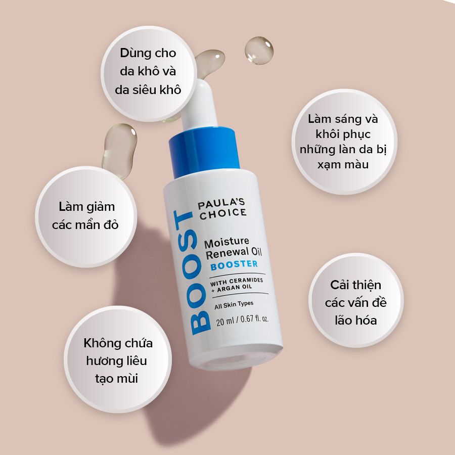 Dầu dưỡng ẩm ngăn ngừa lão hoá - Paula's Choice Moisture Renewal Oil Booster (20ml)