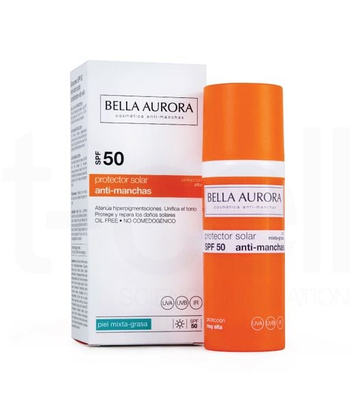  Kem Chống Nắng Ngừa Nám Cho Da Dầu, Hỗn Hợp - Bella Aurora Dark Spot Sunscreen SPF50. Combination Oily Skin 