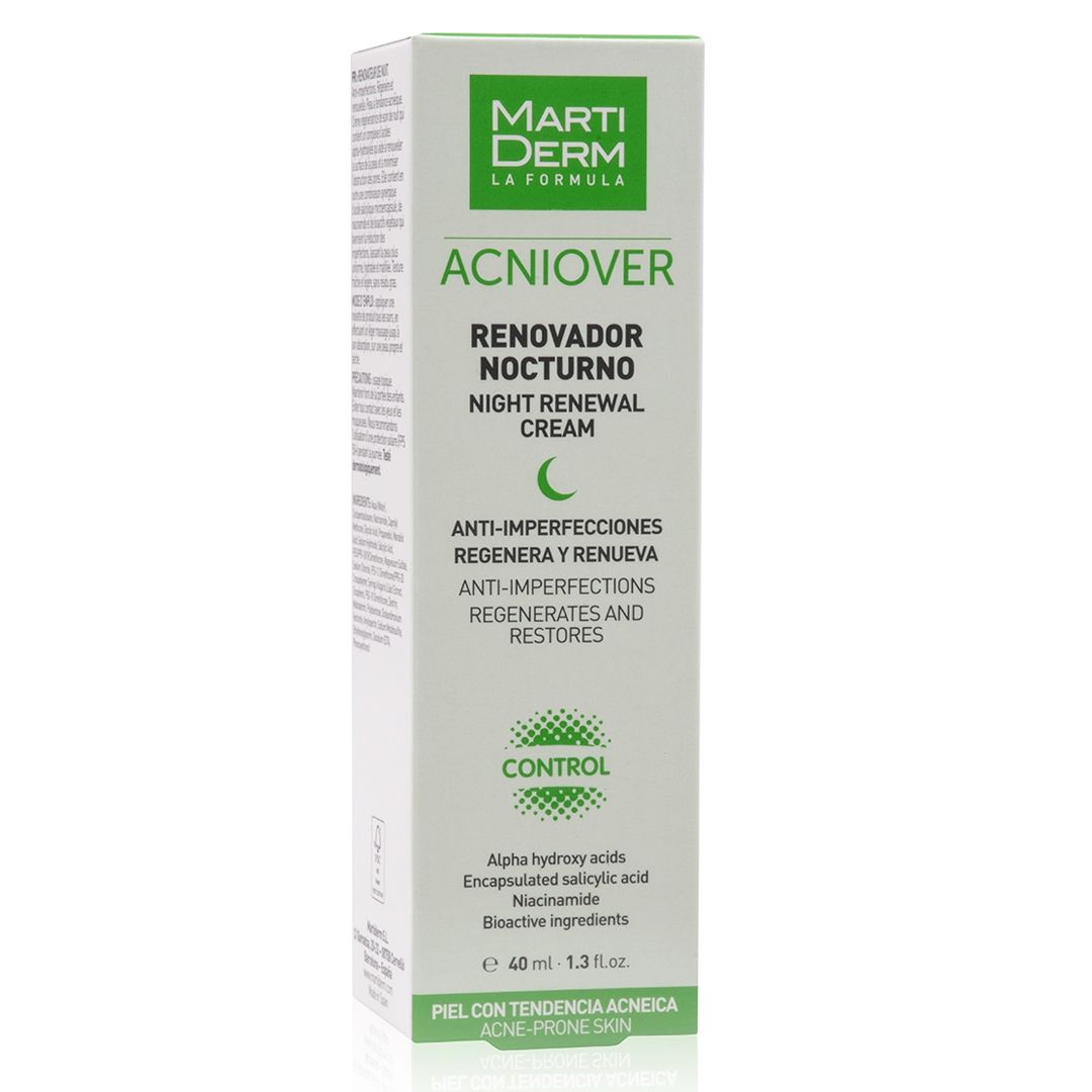 Kem Dưỡng Tái Tạo Ban Đêm Cho Da Dầu Mụn - MartiDerm Acniover Night Renewal Cream (40ml)