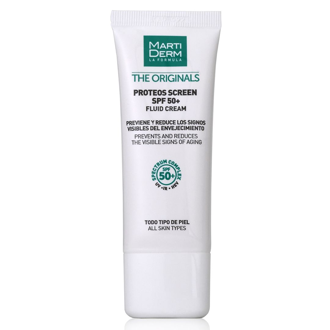 Kem Chống Nắng Phổ Rộng Toàn Diện Ngừa Lão Hóa, Nám Da - MartiDerm The Originals Proteos Screen SPF50+ Fluid Cream