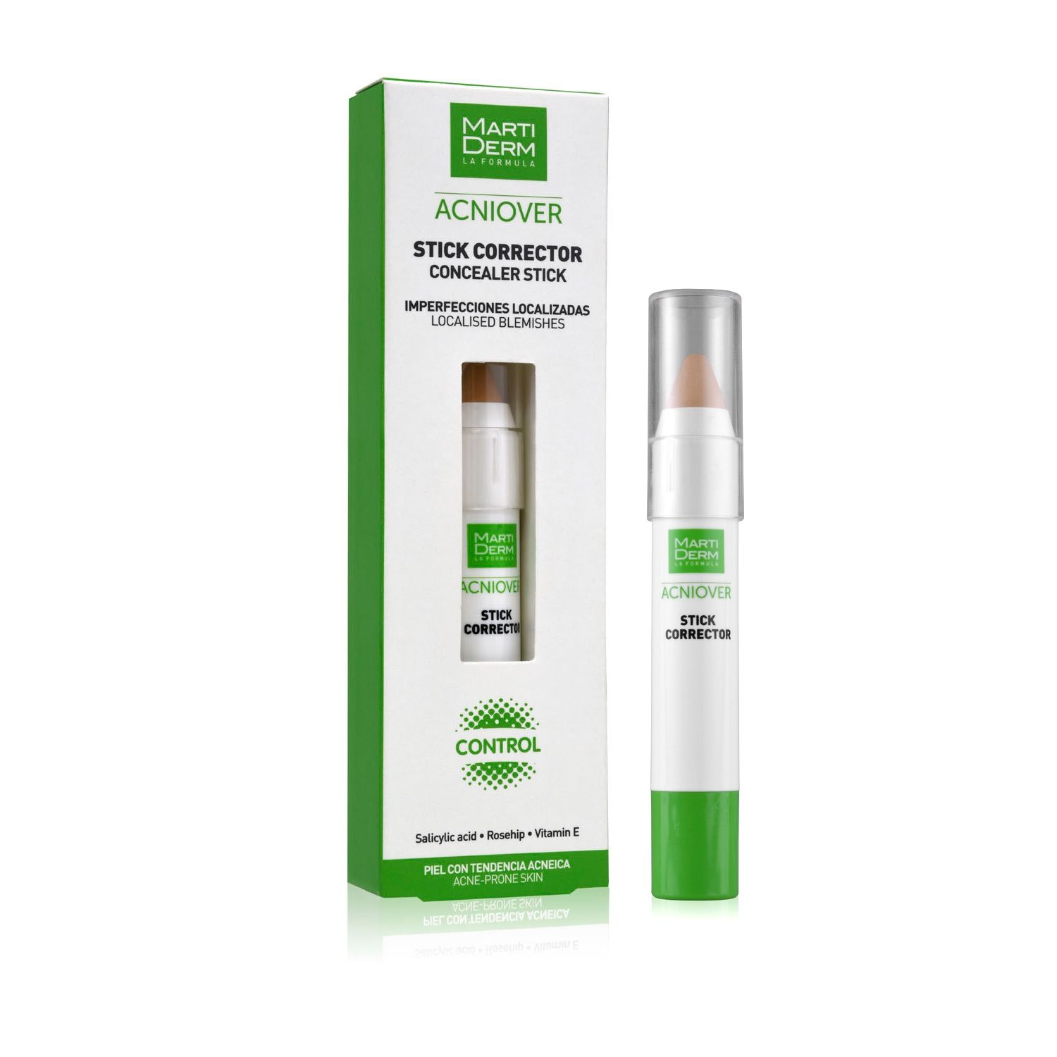 Kem Che Khuyết Điểm & Làm Giảm Mụn - MartiDerm Acniover Cover Stick (15ml)