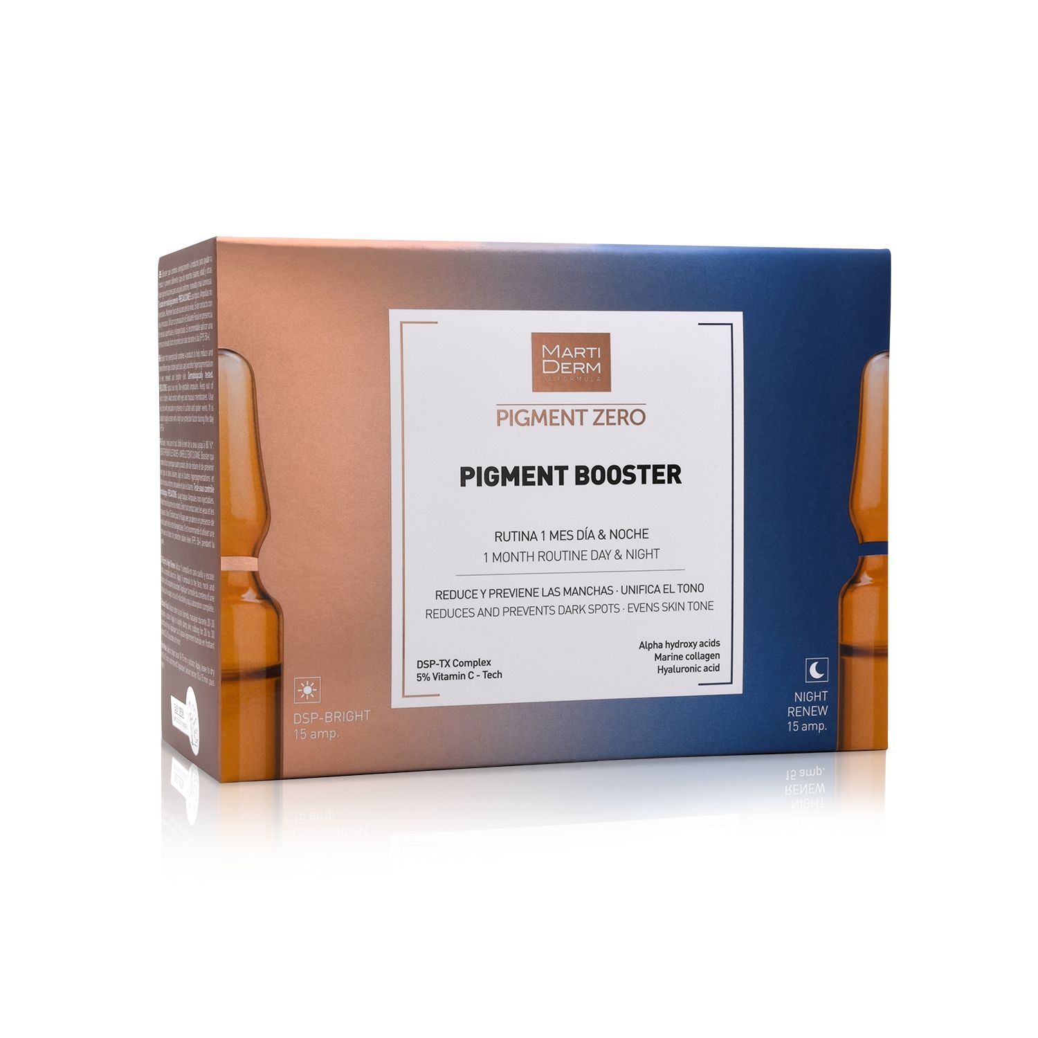 Bộ Sản Phẩm Dưỡng Da Ngày Đêm Làm Sáng & Mờ Đốm Sắc Tố - MartiDerm Pigment Zero Pigment Booster