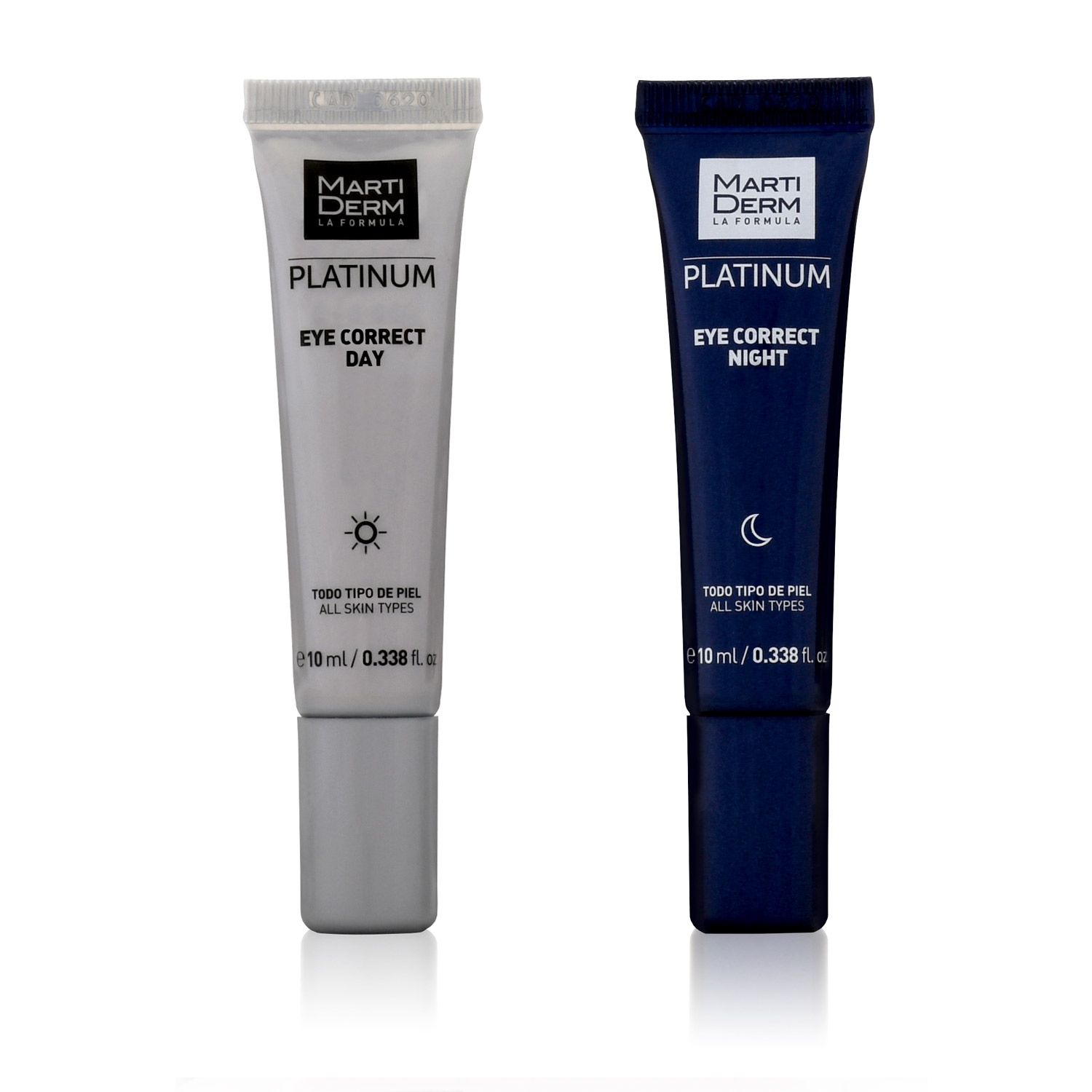 Bộ Kem Dưỡng Mắt Ngày & Đêm Giảm Bọng Mắt, Quầng Thâm - MartiDerm Platinum Eye Correct (2 x 10ml)