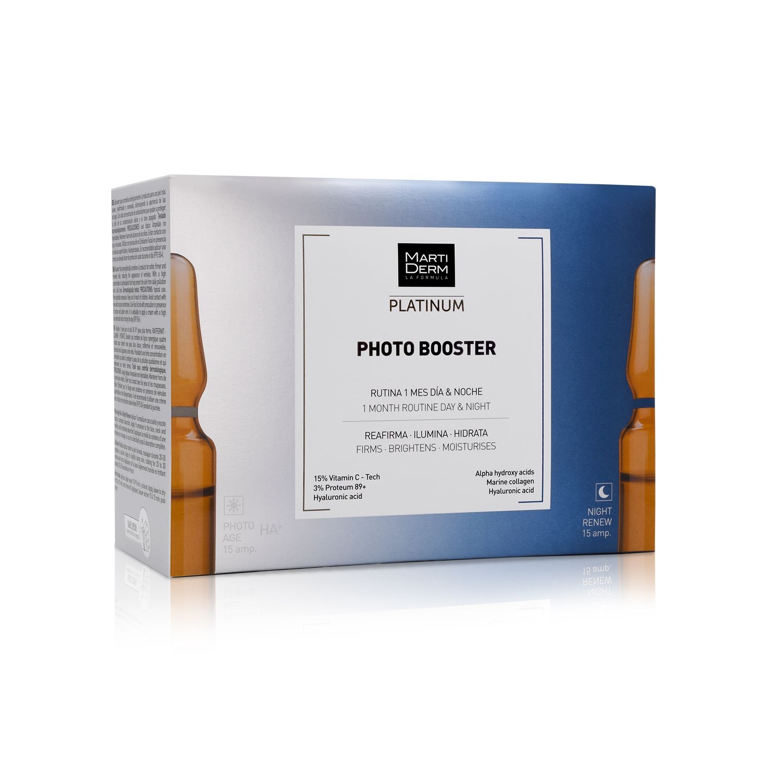 Bộ Sản Phẩm Dưỡng Da Ngày Đêm Làm Sáng & Săn Chắc Da - MartiDerm Platinum Photo Booster