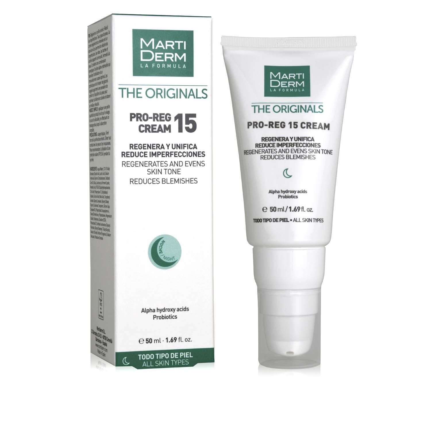 Kem dưỡng đêm tái tạo da chuyên sâu 15% AHA - MartiDerm The Originals Pro Reg 15 Cream (50ml)