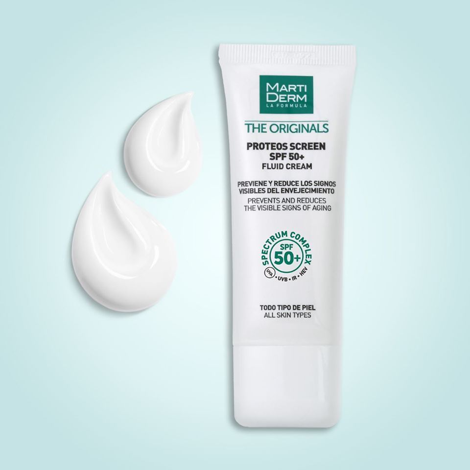  Kem Chống Nắng Phổ Rộng Toàn Diện Ngừa Lão Hóa, Nám Da - MartiDerm The Originals Proteos Screen SPF50+ Fluid Cream 