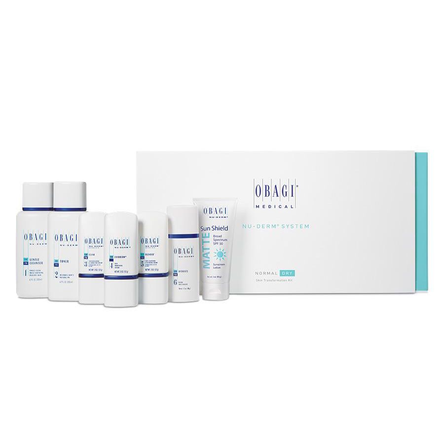Bộ dưỡng trắng da giảm thâm cho da khô - Obagi Nu Derm FX Starter System Normal to Dry Skin