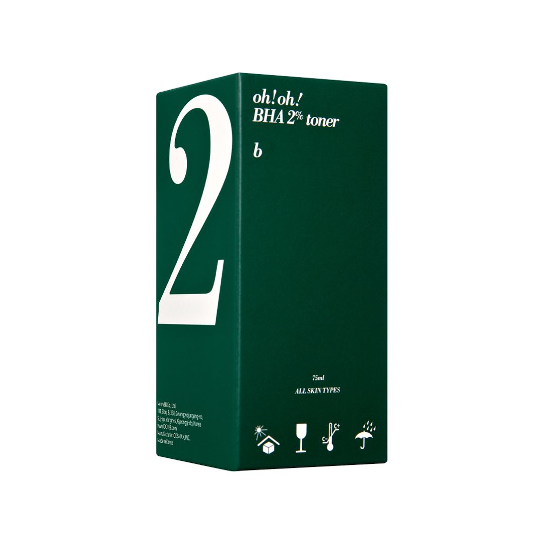 Nước Cân Bằng 2% BHA Tẩy Tế Bào Chết, Làm Sạch Sâu Da - oh!oh! BHA 2% toner : b (75ml)