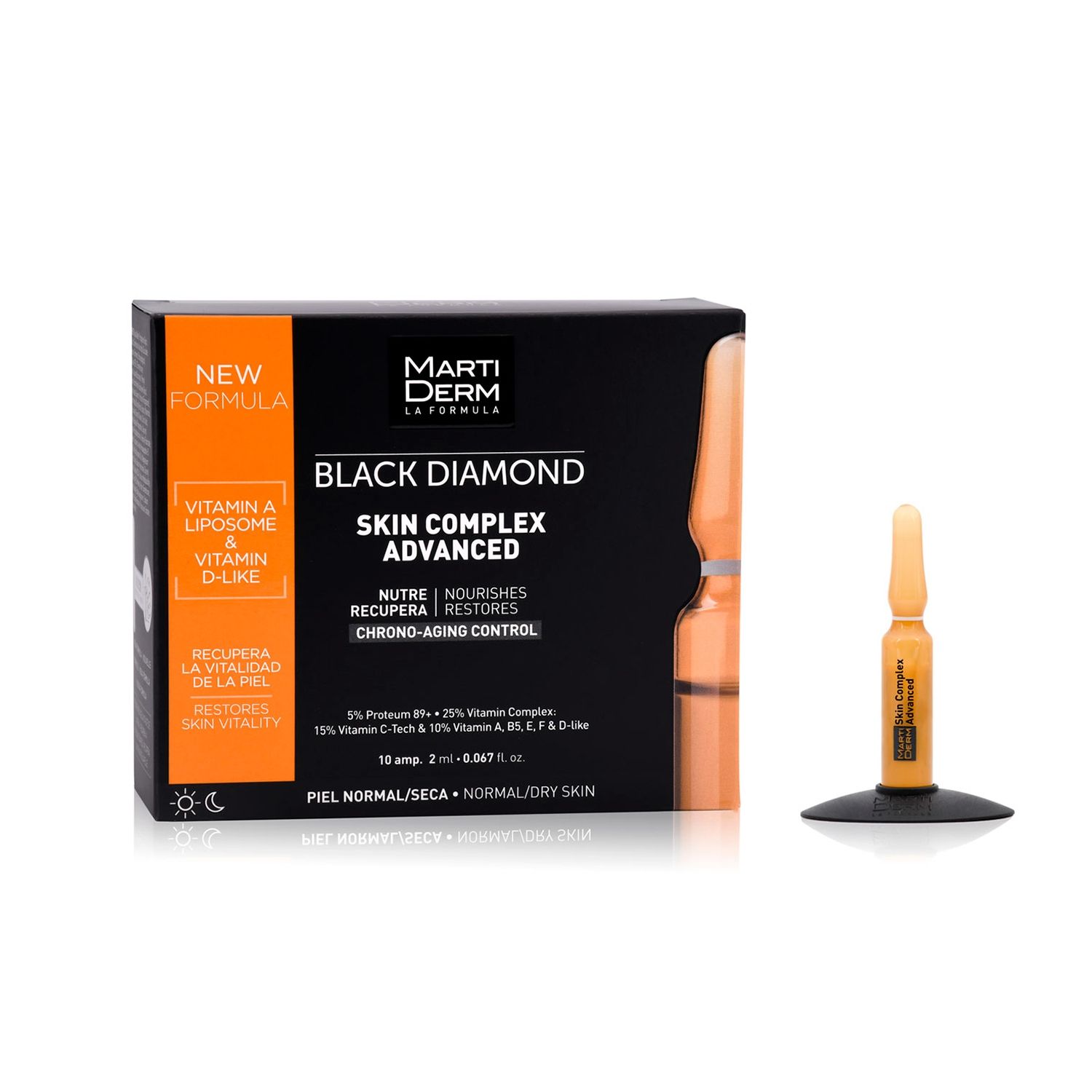 Ampoule Chống Oxy Hoá, Trẻ Hóa & Làm Sáng Da 5% Proteum 89+, 15% Vitamin C-Tech - MartiDerm Black Diamond Skin Complex Advanced
