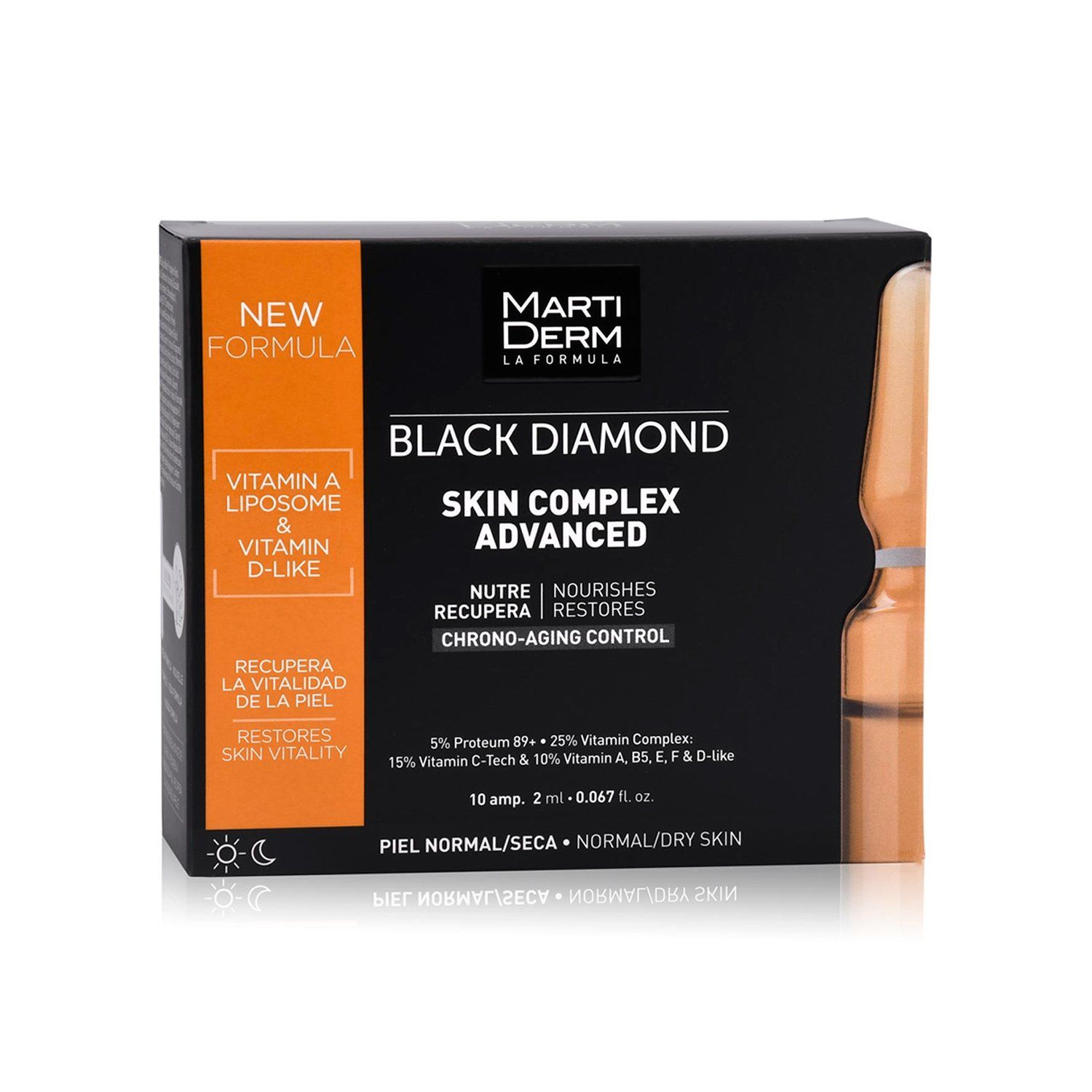  Ampoule Chống Oxy Hoá, Trẻ Hóa & Làm Sáng Da 5% Proteum 89+, 15% Vitamin C-Tech - MartiDerm Black Diamond Skin Complex Advanced 