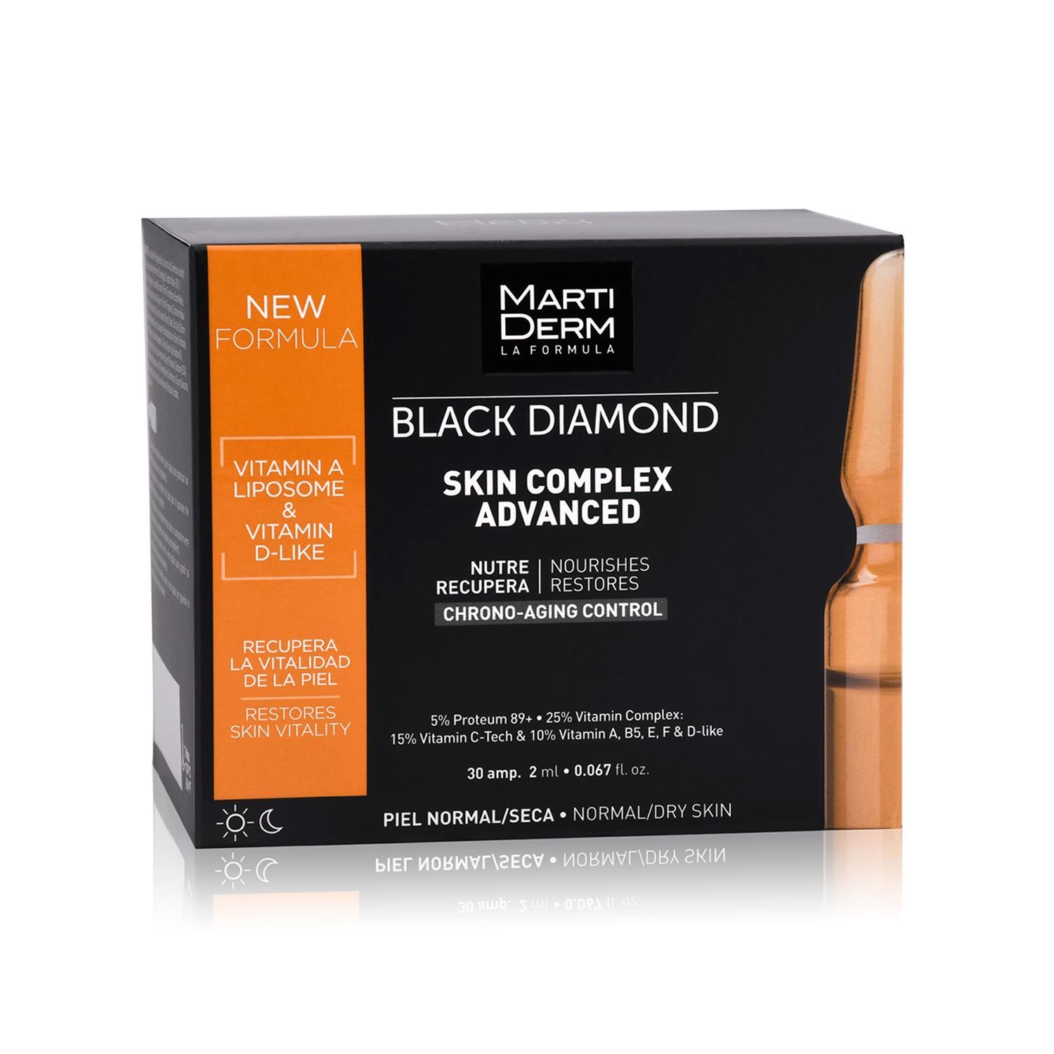  Ampoule Chống Oxy Hoá, Trẻ Hóa & Làm Sáng Da 5% Proteum 89+, 15% Vitamin C-Tech - MartiDerm Black Diamond Skin Complex Advanced 
