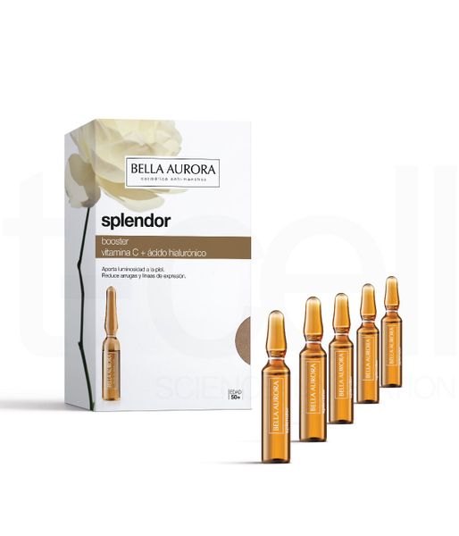  Ampoule Dưỡng Ẩm, Sáng Da & Chống Lão Hóa - Bella Aurora Splendor Booster Antiageing Treatment In Ampoules Vitamin C + Hyaluronic Acid 