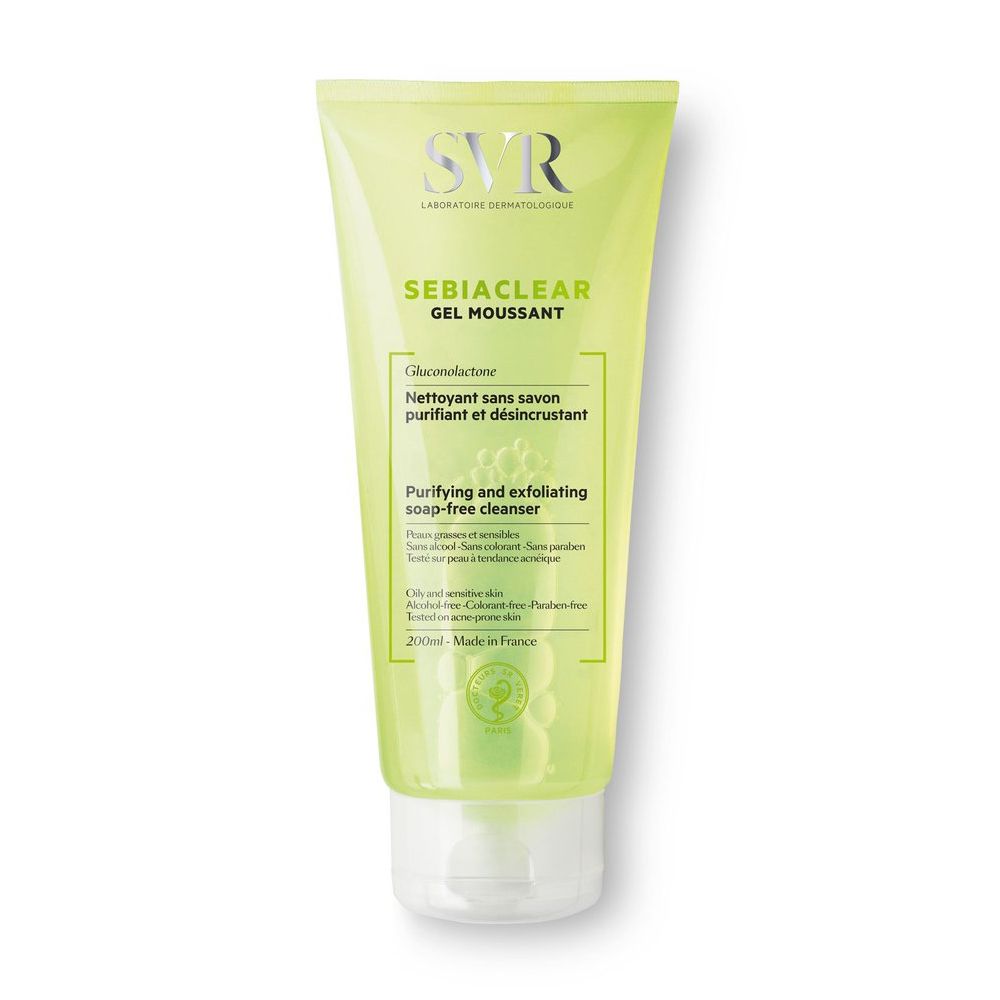 Gel rửa mặt không chứa xà phòng cho da dầu mụn - SVR SEBIACLEAR Gel Moussant
