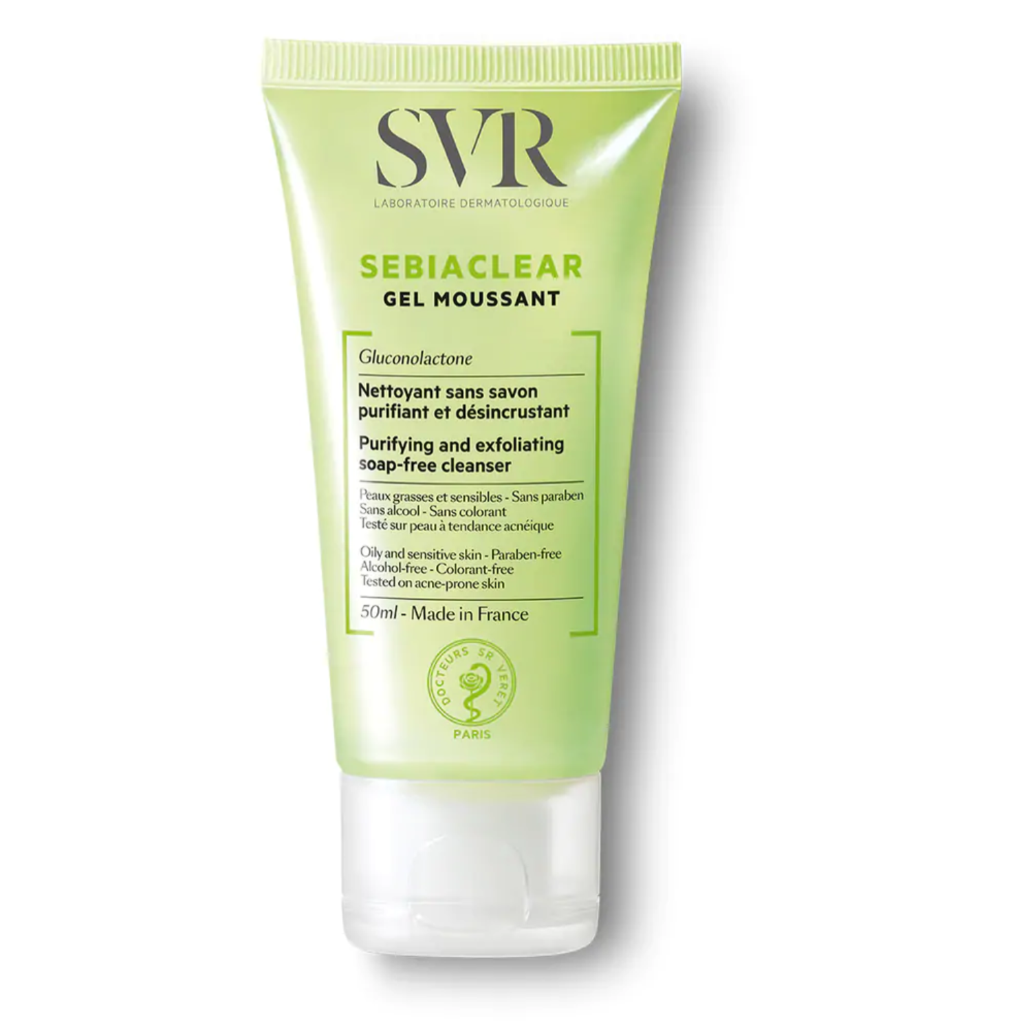 Gel rửa mặt không chứa xà phòng cho da dầu mụn - SVR SEBIACLEAR Gel Moussant