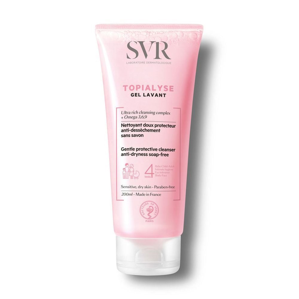 Gel tắm và rửa mặt cho da khô, nhạy cảm - SVR TOPIALYSE Gel Lavant