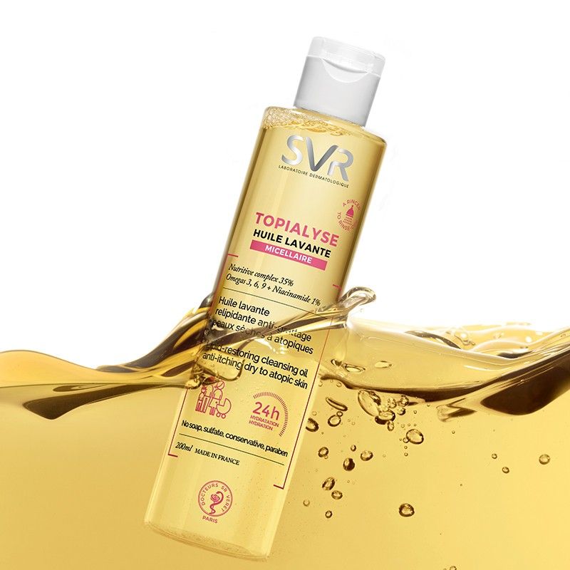 Sữa tắm làm sạch nhẹ nhàng, dưỡng ẩm da - SVR TOPIALYSE Huile Lavante Micellaire (200ml)