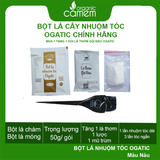  THUỐC NHUỘM TÓC BẠC THẢO DƯỢC NHUỘM TẠI NHÀ NHUỘM ĐEN AN TOÀN BỘT LÁ NHUỘM TÓC OGATIC MÀU NÂU ĐEN 