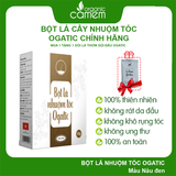  THUỐC NHUỘM TÓC BẠC THẢO DƯỢC NHUỘM TẠI NHÀ NHUỘM ĐEN AN TOÀN BỘT LÁ NHUỘM TÓC OGATIC MÀU NÂU ĐEN 