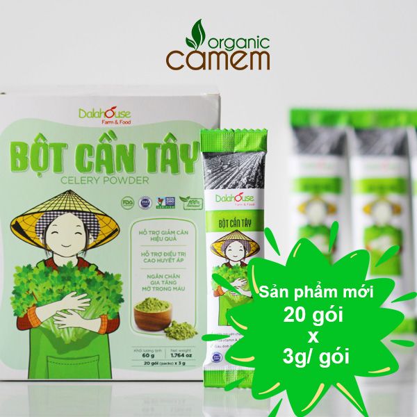  BỘT CẦN TÂY DALAHOUSE SIẾT MỠ BỤNG GIẢM CÂN SAU SINH ĐẸP DA SẠCH MỤN DETOX CƠ THỂ - CT60 