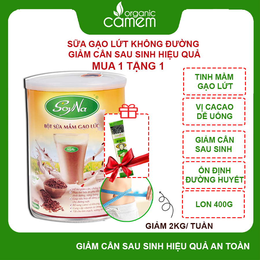  SỮA MẦM GẠO LỨT GIẢM CÂN SOYNA - GIẢM CÂN - SỮA GẠO LỨT ỔN ĐỊNH ĐƯỜNG HUYẾT 