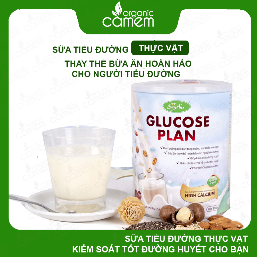  [MUA 1 TẶNG 1] ​​​​​​​Sữa Tiểu Đường Thực Vật Glucose Plan - Ổn định đường huyết - bổ sung dinh dưỡng đầy đủ cho người tái tháo đường 
