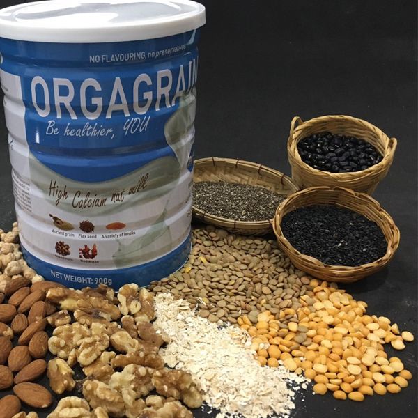Sữa hạt thuần chay Orgagrain - SỮA HẠT cho người ăn Chay - Sữa 36 loại hạt cao cấp - Lon 900g