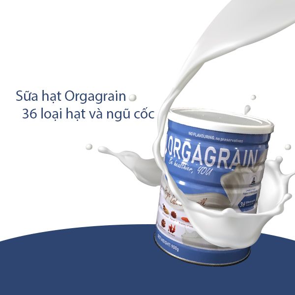  COMBO 4 lon Sữa hạt thuần chay Orgagrain -  tặng 1 hộp sinh tố smoothies Dalahouse 145k 
