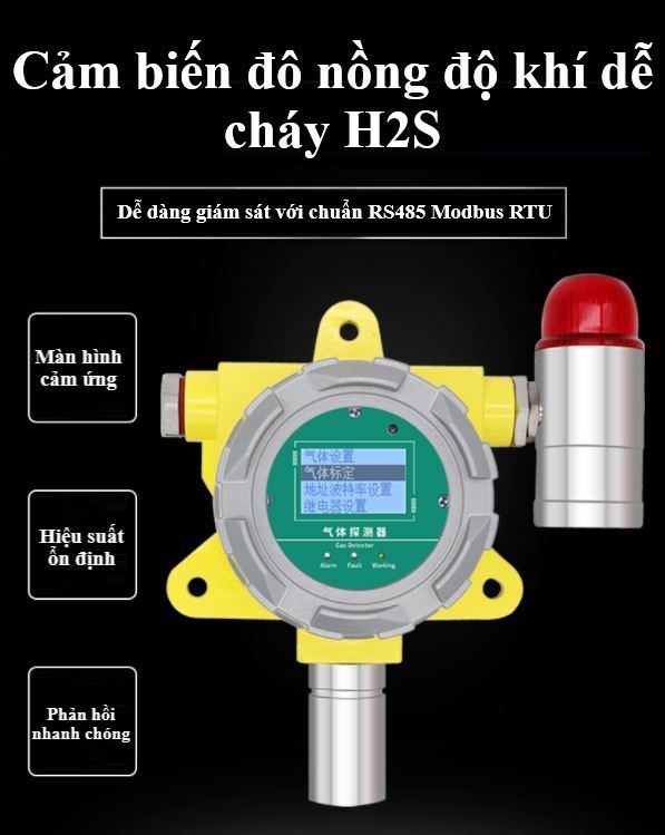 Cảm biến đo nồng độ khí H2S công nghiệp ES-H2S-01 ( RS485 Modbus RTU )