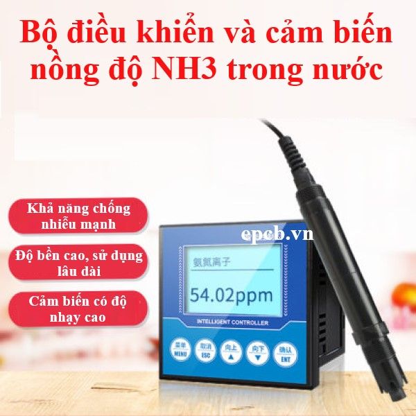 Bộ điều khiển và cảm biến nồng độ NH3 trong nước ES-CT-NH3-02 (RS485 Modbus RTU)