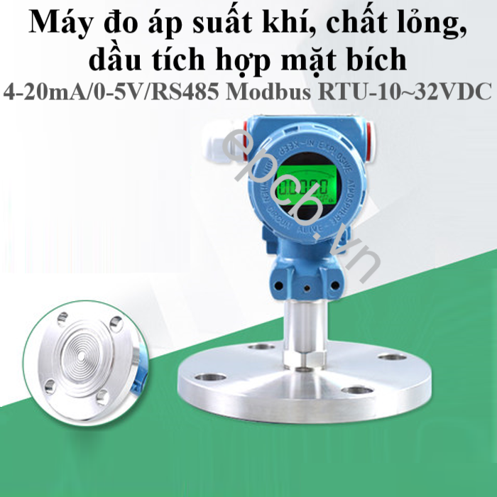 Máy đo áp suất khí, chất lỏng, dầu tích hợp mặt bích ES-PR-03 DN25(4-20mA | 0-5V | RS485 Modbus RTU)