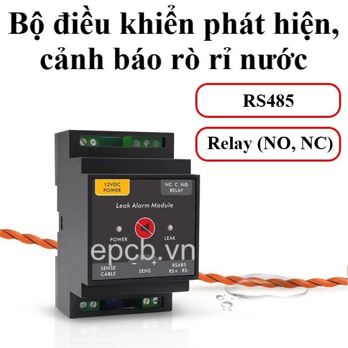 Bộ điều khiển phát hiện, cảnh báo rò rỉ nước ES-WDC-03 Water Leak ( Relay + RS485 )