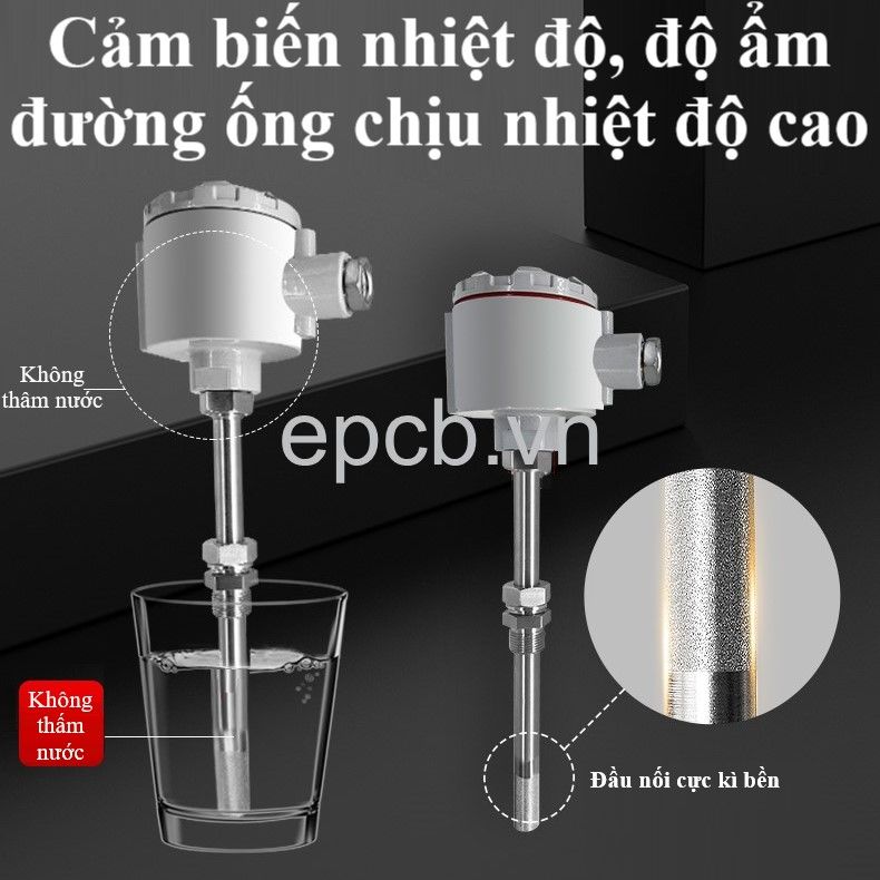 Cảm biến nhiệt độ độ ẩm đường ống chịu nhiệt độ cao ES-TH-AD-03 (RS485 | 4-20mA | 0-10V)