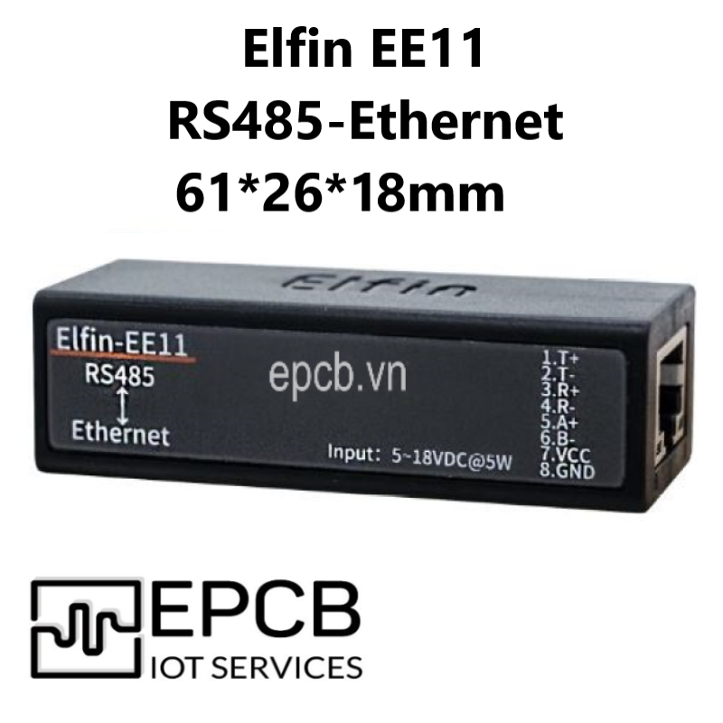 Bộ chuyển đổi kết nối mạng Ethernet sang RS485 Modbus RTU Elfin EE11