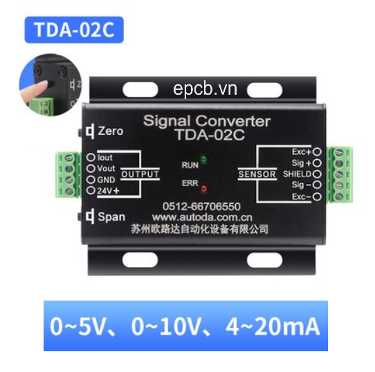 Bộ chuyển đổi tín hiệu loadcell sang 4-20mA TDA-02A