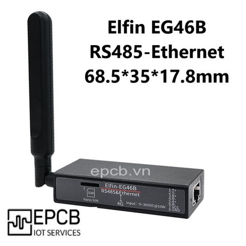 Bộ chuyển đổi tín hiệu RS485 sang 4G LTE DTU Elfin EG46B