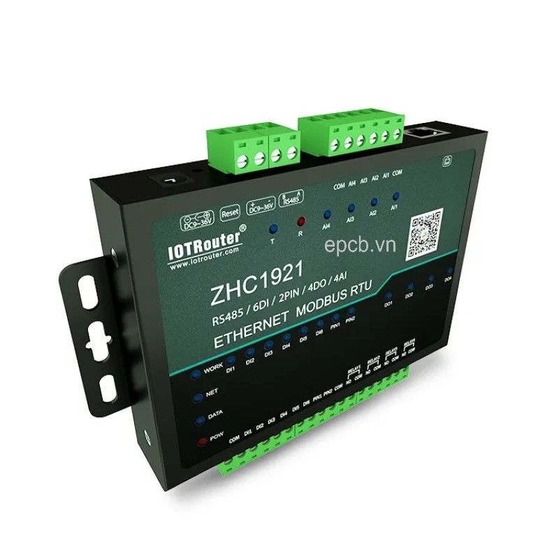 Bộ chuyển đổi IO AI RS485 sang Ethernet ZHC1921