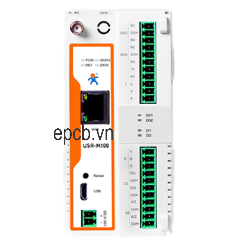 Bộ định tuyến công nghiệp router điều khiển IO Ethernet USR-M100