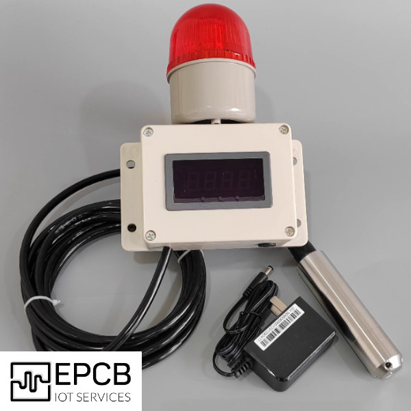 Bộ đo hiển thị mức nước tích hợp cảnh báo còi đèn EA-WT-LW-01