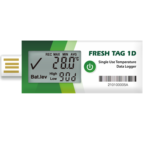 Bộ ghi nhiệt độ USB Fresh Tag 1D (Nhiệt kế tự ghi LCD)
