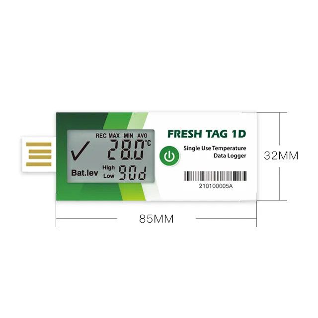 Bộ ghi nhiệt độ USB Fresh Tag 1D (Nhiệt kế tự ghi LCD)